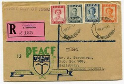 1947 registered envelope addressed to Salisbury adhesives tied ...