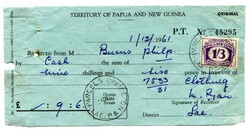 1961 postal charge notice franked 1/3 postal charge adhesive tied ...