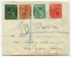 1933 multi franked registered envelope addressed to ...
