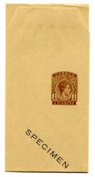 KGV1 1/4pi stationery wrapper overprinted "SPECIMEN" Superb