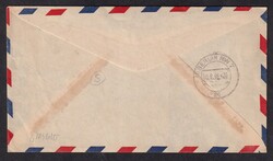 1946, 28.8., Luftpostumschlag, über New York, USA, über ...