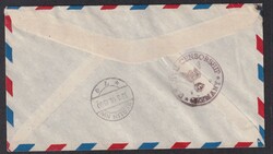 1946, 28.8., Luftpostumschlag, über New York, USA, über ...