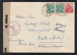1947, Incoming-Mail, ab Riehen, Schweiz, 33.1.47 (Stempelfehler), ...