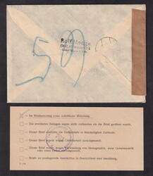 1950, 4.2., Luftpostbrief, ab Hannover, nach Wien, rs. Ak.stpl., ...