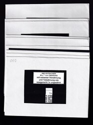 Ziffer, 6 Pf., postfr., 10mal, mit markanter Verzähnung/Teilzähnung ...