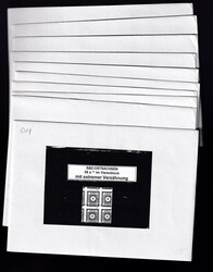 Ziffer, 6 Pf., postfr., 10mal, mit markanter Verzähnung/Teilzähnung ...