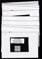 Ziffer, 6 Pf., postfr., 10mal, mit markanter Verzähnung/Teilzähnung ...