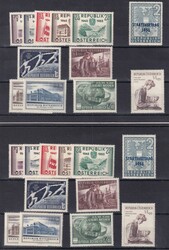 1955, kompl. postfr. Jahrgang, 10mal, Mi. 1.000