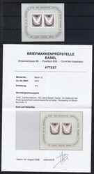 Basler Taube-Block, postfr., FA Briefmarkenprüfstelle Basel 08/09 ...