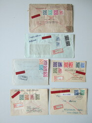 1946/48, ca. 48 Belege, alles Eilboten-R-Briefe, (Mi. ex. 912/66), ...