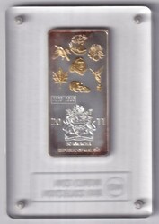 Malawi 2001, 50 Kwacha, 1 Unze Silber (999er), im Plexiglasblock, ...