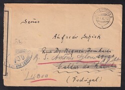 1946, 26.4., Auslandsbrief, ab Saarbrücken, nach Caldas da Rainha, ...