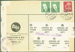 1947, 11.3., Auslandsbrief, ab Basel, Schweiz, brit. Zensur 19074, ...