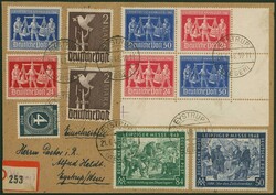 Exportmesse, Zusammendruck aus Bogenecke unten rechts, 50 Pf. mit PF ...