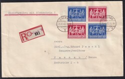 Exportmesse, Zusammendruck, min. überfrankierter R-Brief mit ...