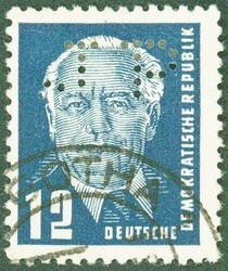 Pieck, 12 Pf., gest. mit Firmenlochung J.P. (Justus Perthes), gepr. ...