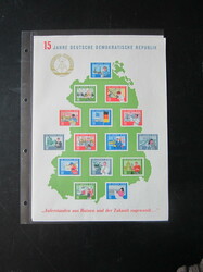 Block 15 Jahre DDR, 7mal ungebr. (o.G. wie verausgabt) und 4mal gest. ...