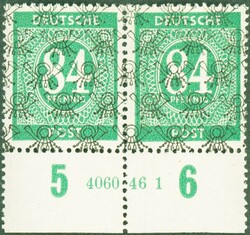 Ziffer, 50 Pf., Netzaufdr., postfr., waager. Paar, HAN 4133.47 2, ...