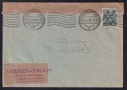 1948, 4.8., Bizone, 24 Pf., Netzaufdr., EF, ab Berlin-Charlottenburg, ...