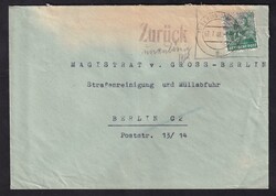 1948, 7.7., Bizone, 24 Pf., Netzaufdr., EF, ab Berlin-Spandau, nach ...