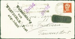 1950, 10.10., DDR, Pieck, 24 Pf., EF, Fernbrief-Vorderseite, ab ...