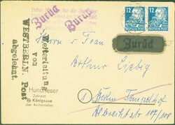 1950, 10.12., SBZ Köpfe I, 12 Pf., MeF, Fernbrief, ab Königsaue, ...
