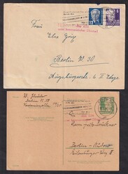 1952, Köpfe, 6 Pf., Pieck, 12 Pf., je einmal, MiF, Orts-Brief, ab ...