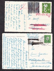 1959, 3 Karten, MWST "Tag der Heimat", in die DDR, unterschiedliche ...