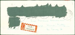 1965, ca., Vertreibung, 20 Pf., 6mal, MeF, R-Auslandbrief, ab Hamburg ...