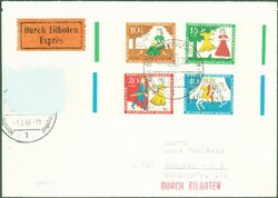 1966, Vertreibung, 20 Pf., hellblau übermalt, div. Zufankatur, MiF, ...