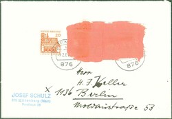 1966, 7.2., Vertreibung, 20 Pf., waager. Paar, blaßrot übermalt, ...