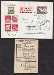 1967, 21.6., Vertreibung, 20 Pf., durchkreuzt, div. Zufrankatur, MiF, ...