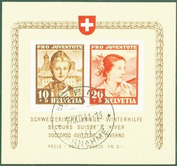 Pro Juventute-Block, gest., Mi. 450Automatically generated ...