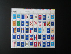 1976, 200 Jahre Unabhängigkeit, 10x der Flaggen-Bogen, postfrisch, ...