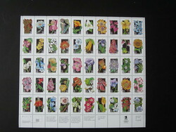 1992, Blumen, 10x Zusammendruck-Bogen, postfrisch, ungeknickt und ...