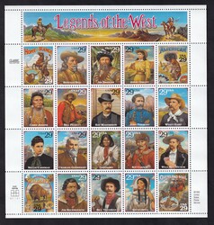 1994, Legends of the West, 2 Zusammendruck-Bogen, 1. und 2. Auflage ...