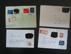 1965/66, Vertreibung, 20 Pf., schwarz übermalt, auf 20 Briefen, EF, ...