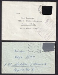 1965, ca., Vertreibung, 20 Pf., 6 Briefe je EF, Auslandbrief, in die ...
