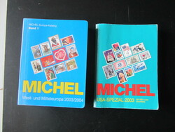 Karton mit alten Katalogen, dabei Michel Deutschland Spezial, USA ...