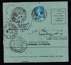 Landschaften, 1 Fr., EF a. grüner Auslands-PA v. Quierschied nach ...