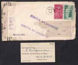 1946, 24.NOV., Britisch Censorship Germany 0615, Incoming Mail, ab ...