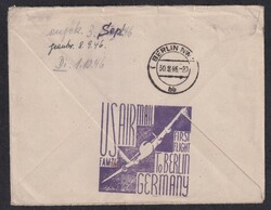 1946, 26.8., Luftpost, über New York, USA, über ...