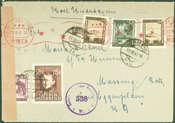 1947, 11.VIII., Brief, mit österreicher und US-Zensur, ab Wien, mit ...