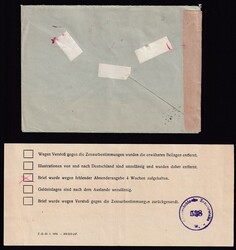 1947, 11.VIII., Brief, mit österreicher und US-Zensur, ab Wien, mit ...