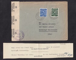 1947, 3.6., Britisch Censorship Germany 1193, Auslandsbrief, ab ...
