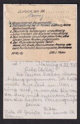 1947, 23.7., Bildpostkarte, ab Massig, nach Hall in Tirol, ...