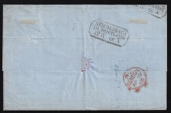 Viktoria, 6 P. purpurviolett, Platte 5, auf Brief von Liverpool, ...