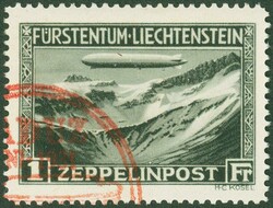 Zeppelin 1931, 2 Werte mit rotem SStpl., Mi. 500  Automatically ...