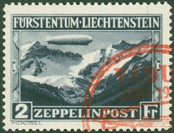 Zeppelin 1931, 2 Werte mit rotem SStpl., Mi. 500  Automatically ...