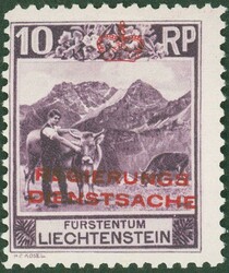 Landschaften, 5 Rp. bis 1,20 Fr., mit Aufdruck, ungebr. kompl., Mi. ...